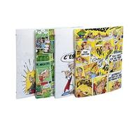 Exacompta 51564E - Un Classeur Astérix 4 anneaux ronds de 1, 5 cm, dos de 2 cm, 32x25 cm, en couverture polypro, visuel aléatoire