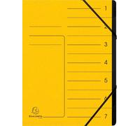 Exacompta 540709E Classeur à levier - 7 compartiments, A4, carton Colorspan, jaune