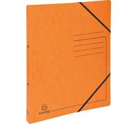 Exacompta 542554E Classeur à anneaux - A4, 2 anneaux, anneau Ø 25 mm, élastique, orange