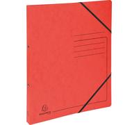 Exacompta 542555E Classeur à anneaux - A4, 2 anneaux, anneaux Ø 25 mm, élastique, rouge