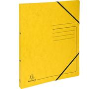 Exacompta 542559E Classeur à anneaux - A4, 2 anneaux, anneau Ø 25 mm, élastique, jaune