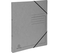 Exacompta 542561E Classeur à anneaux - A4, 2 anneaux, anneau Ø 25 mm, élastique, gris