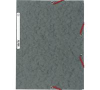 Chemise Exacompta - Chemise à élastiques 3 rabats + Etiquette 24x32cm Gris Gris G