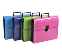Exacompta 55630E 4x Trieur valisette avec poignée 12 compartiments Iderama - A4 - Couleurs assorties