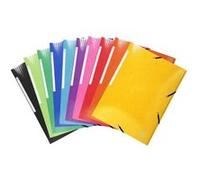 Exacompta 55829E avec 25 Classeurs, Carton Iderama, 425 gm², 3 Rabats, Élastique, Grande Capacité, Idéal pour les Documents Din A4, Étiquette au Dos, 25 Pièces, Couleurs Assorties G