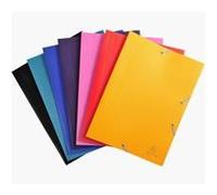 Exacompta - Réf. 559000E - Paquet de 10 chemises à élastiques économiques - pochettes 3 rabats - en polypropylène opaque - dimensions 24 x 32 cm pour documents au format A4 - 7 couleurs assorties