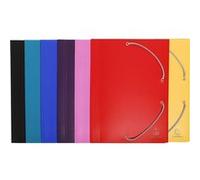 Exacompta Chemise à 3 rabats 55900E A4 pour 150 feuilles PP opaque – assortiment couleurs