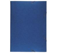 EXACOMPTA Chemise à élastique 3 rabats carte lustrée 600gm2 - A3 - Bleu