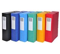 Exacompta 6 Boîtes de Classement Exabox A4 Dos 8 cm Assorties