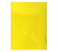 Exacompta 635015E paquet de 20 Chemises de présentation Chromolux en carte brillante 250g avec 2 rabats et encoche pour carte de visite coloris jaune