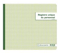 Exacompta 6x Piqûre 27x32cm Registre unique du personnel 56p. 6620E