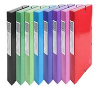 Exacompta 8 Boîtes de Classement Iderama A4 dos 6 cm Assorties
