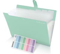 Exacompta A4 Document Organiser Dividers Flexible Document Organiser Accordion Plastic 8 Compartments For Office,School,Home.[Q69]