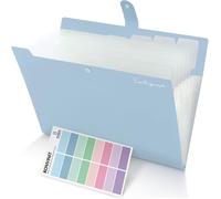 Exacompta A4 Document Organiser Document Divider Divider Flexible Plastic Accordion 8 Compartments For Office,School,Home