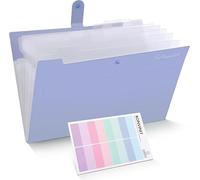 Exacompta A4 Document Organiser Pastel Sorter Compartments Soft Document Organiser Pregnancy Document Accordion 8 Compartments For Office,School,Home