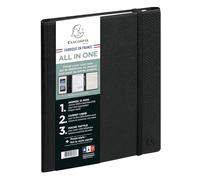 Exacompta Agenda tryptique semainier avec spirales All in One EasyTime - 15 x 21 cm - Noir - 2027