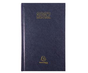 Exacompta - Agenda Carré Recettes et dépenses 13,5x21cm - Janv à déc 2027 | Couverture rigide, Couleur aléatoire, Fabriqué en France