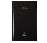 Agenda civil jounalier 2025 Exacompta - Noir - 13,5 x 21 cm - Carré Euro-cents