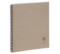 Exacompta Agenda de bureau spiralé Eurotime 27S Forever Lin - 21 x 27 cm - Brun - 2027