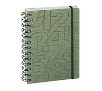 Exacompta Agenda journalier à spirales Forum Preston 12 x 17 cm - Kaki - Août 2026 à Juillet 2027