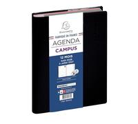 Exacompta - Agenda journalier Campus 12x17cm - Août 2026 à juil 2027 Noir