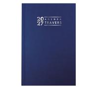 Exacompta - Agenda journalier Carré Travers 13,5x21cm - Janv à déc 2027 | 1 Jour/page, RV par heure, Couleur aléatoire, Papier blanc Clairefontaine, Fabriqué en France