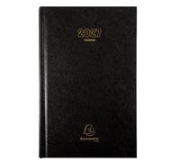 Exacompta Agenda journalier Carré Travers Barbara 13,5x21cm Janv à déc 2027 | 1 Jour/page, RV par heure de 8h à 21h, Couverture rigide, Papier blanc Clairefontaine, Fabriqué en France