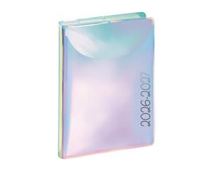 Exacompta - Agenda journalier Color Iris 12x17cm - Août 2026 à juil 2027 | 1 Jour/page la semaine, 2 Jours/page le W nd, Coins détachables, Une couleur différente chaque mois