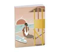 Exacompta Agenda journalier Rideuses 12x17cm Août 2026 à juil 2027 Sunset | 1 Jour/page la semaine, 2 Jours/page le W nd, Coins détachables, Une couleur différente chaque mois