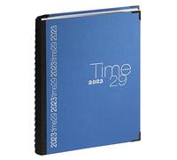 EXACOMPTA Agenda Journalier Time 29W toile bordée Spirale Répertoire 297x210 mm Bleu