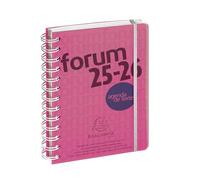 Exacompta - 184178E - Agenda journalier Forum Linicolor - 12 x 17 cm - Août 2024 à juillet 2025 - Coloris rose
