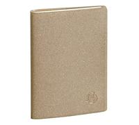 Exacompta - Agenda semainier Eden 9x13cm - Août 2026-2027 Or doux | La Semaine sur 2 pages, Broché, Papier blanc Clairefontaine, Répertoire, Fabriqué en France