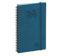 EXACOMPTA Agenda Semainier Eurotime 16W Swan 160x90 Bleu canard