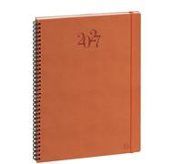 Exacompta Agenda semainier Swan à spirales Visuel W - 15 x 21 cm - Orange - 2027