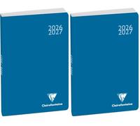 Exacompta - Agenda Work&After Classic 10x15cm -Août 2026 à juil 2027 Bleu (Lot de 2)