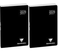 Exacompta - Agenda Work&After Classic 10x15cm - Août 2026 à juil 2027 Noir (Lot de 2)