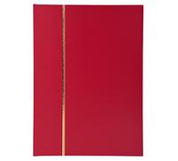 Exacompta Album de timbres classique 26133E – 16 pages noires, simili‑cuir rouge 22,5×30,5 cm