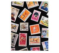 Exacompta Album de timbres Réf. 25130E 16 pages noires 22,5 x 30,5 cm couverture noire effet textile