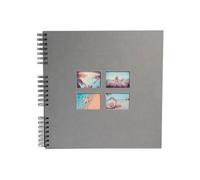 Exacompta Album photos à spirales Milano – 360 photos, 60 pages noires, 32×32 cm, gris