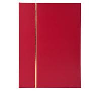 Exacompta - Réf. 26143E - 1 album de timbres classique - 32 pages noires - Dimensions extérieures : 22,5 x 30,5 cm - Couverture en simili-cuir - 9 bandes acétate - Coloris rouge