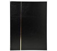 Exacompta - Réf. 26141E - 1 album de timbres classique - 32 pages noires - Dimensions extérieures : 22,5 x 30,5 cm - Couverture en simili-cuir - 9 bandes acétate - Coloris noir