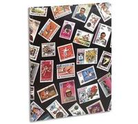 Exacompta - Réf. 25130E - 1 album de timbres SPORT - 16 pages noires - Dimensions extérieures : 22,5 x 30,5 cm - Couverture noire effet textile - 9 bandes acétate - Visuel jeunesse sport