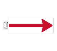 Bande de sol PVC adhésive antidérapante flèche 30 x 10 cm - Blanc