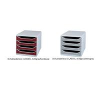 Exacompta Bigbox Module De Classement 4 Tiroirs Gris/Turquoise