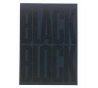 EXACOMPTA Bloc Black block 29,7x21cm - Papier jaune quadrillé 5x5 - 70 feuillets - Noir