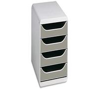 EXACOMPTA Bloc de classement BIG-BOX 4 Tiroirs A4+ 55 mm Gris lumière/Granit