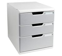 EXACOMPTA Bloc de classement MODULO A4+ 3 tiroirs 110mm et 82mm Gris lumière/granit
