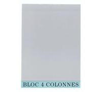 EXACOMPTA Bloc de contrôle comptable 29,7x21cm - 4 colonnes - 70 feuillets - Gris