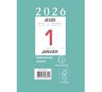 EXACOMPTA Bloc éphéméride neutre à Effeuiller sans support 9,8 x 13,4 cm