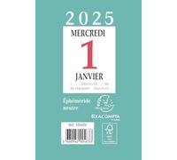 Bloc éphéméride 2025 Exacompta - 6,5 x 9,7 cm
